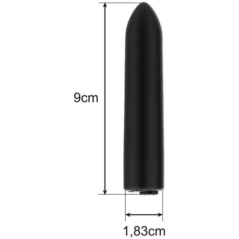 Balle vibrante compacte noire, 8,5 cm, rechargeable USB, design discret, 10 modes de vibration pour plaisir sensoriel.