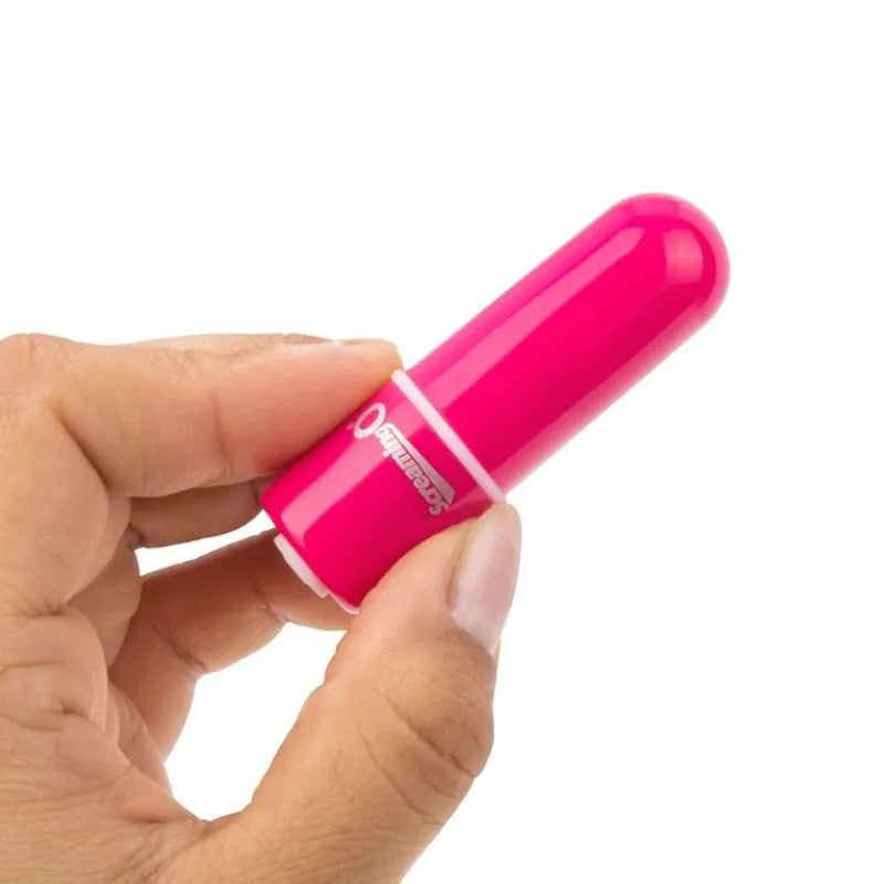 Balle vibrante rose rechargeable, forme cylindrique, submersible, avec dix modes de vibration pour détente aquatique.