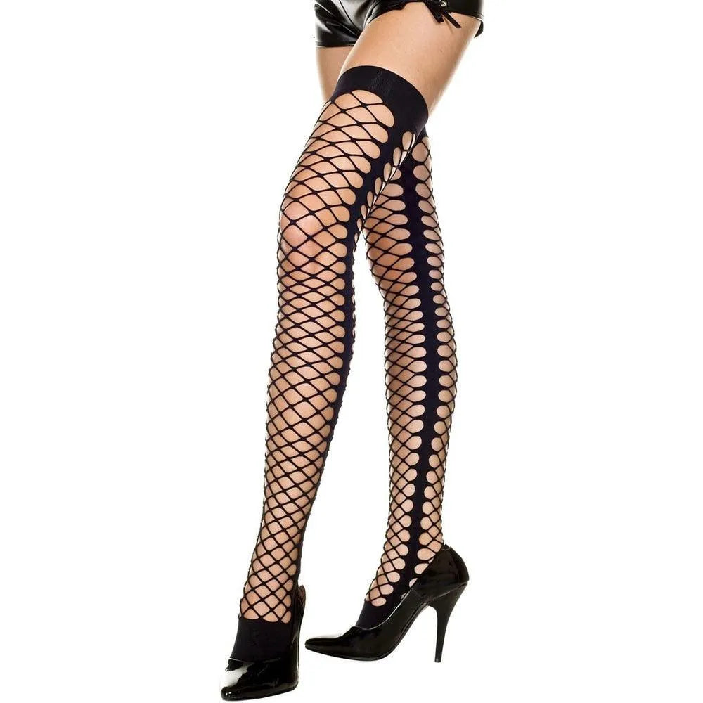 Bas Autofixants Filet Noir Style Legging