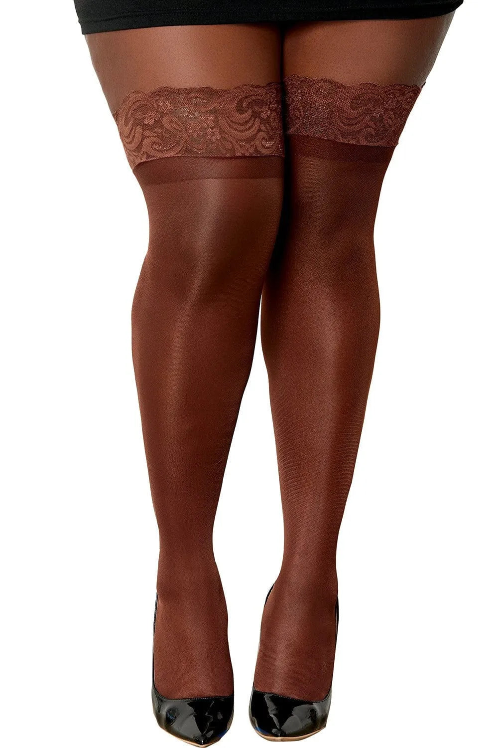 Bas Résille Grande Taille Maintien Silicone Dreamgirl