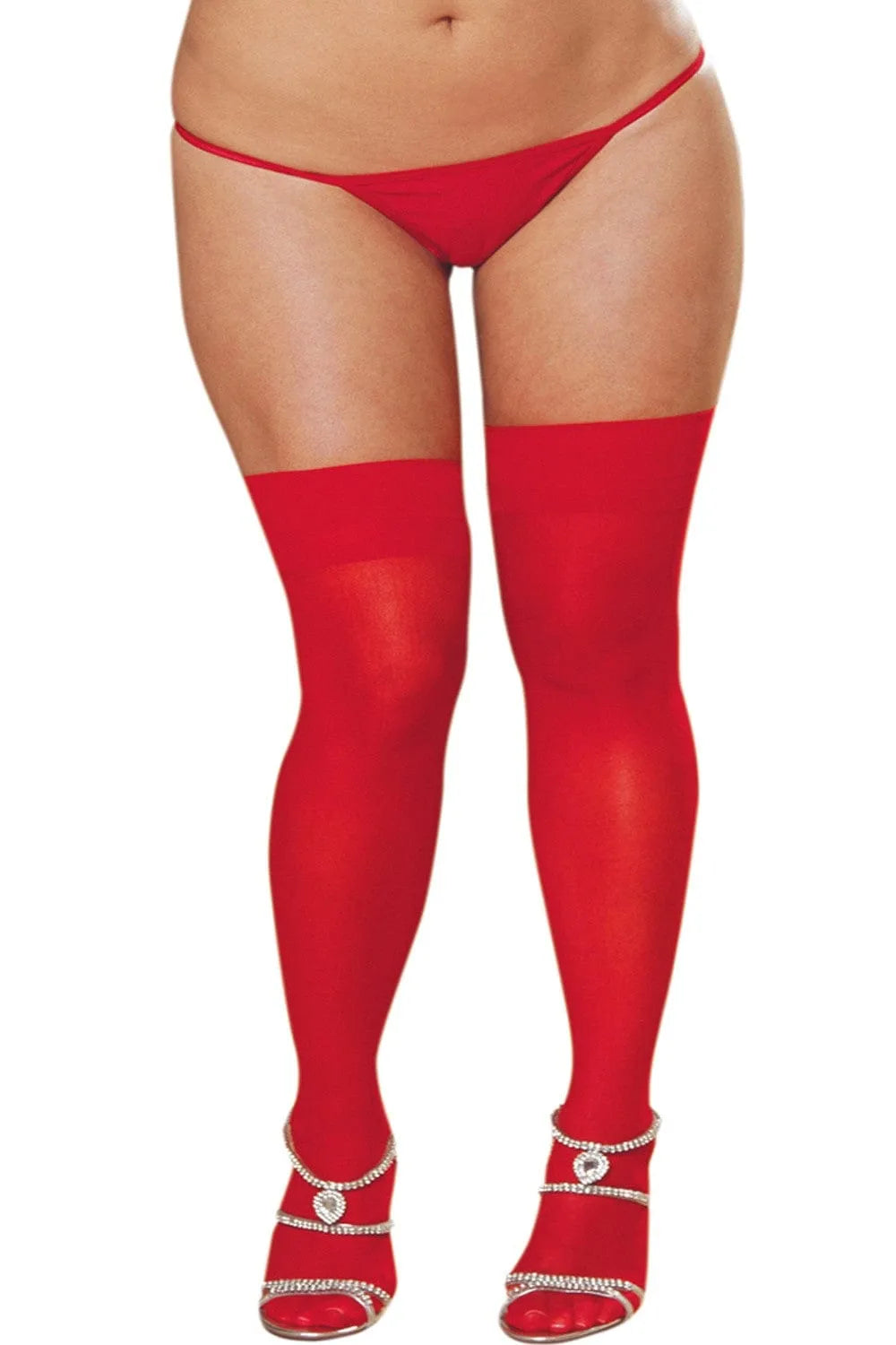 Bas Rouges Sexy Grande Taille Pour Femmes