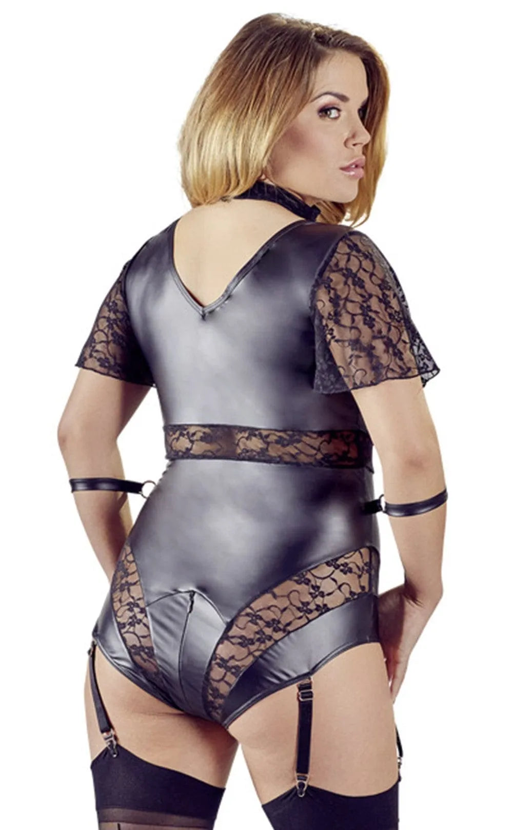 Body Jarretelles Grande Taille Noir Bondage