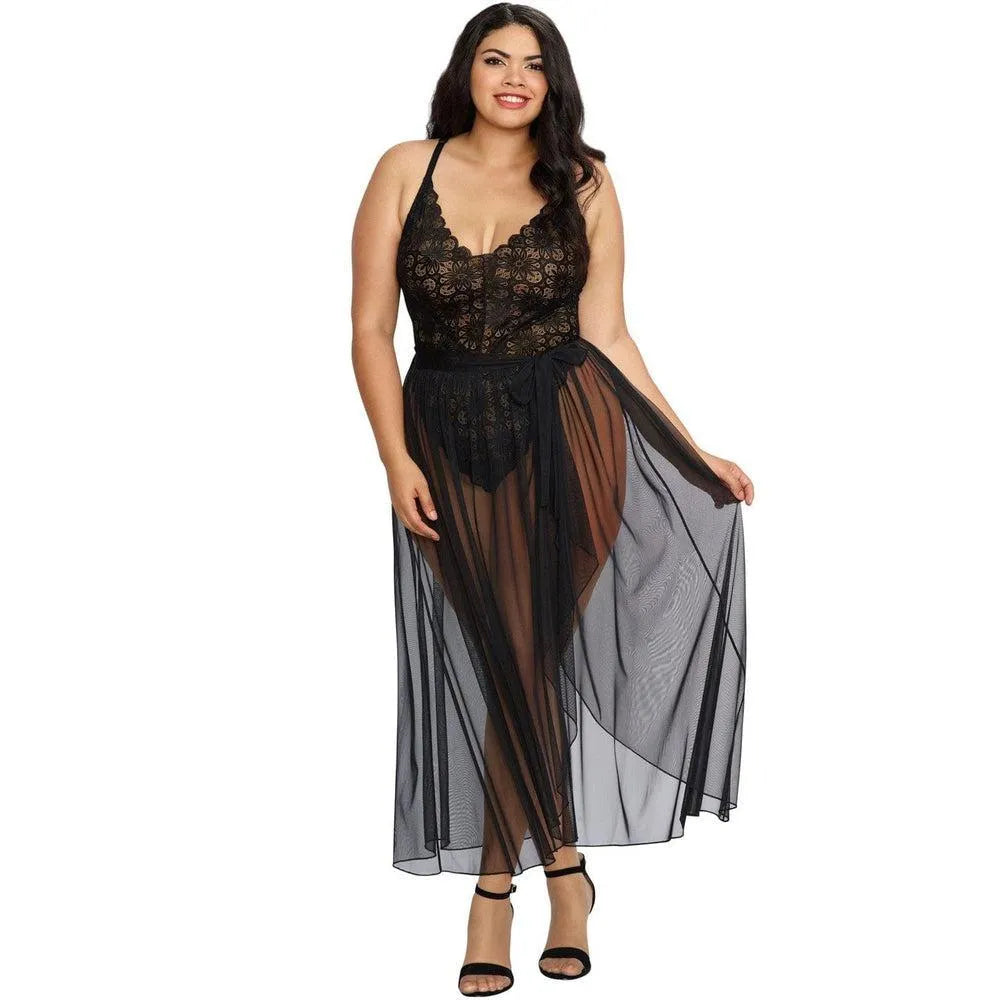 Body Noir Grande Taille Sexy Dentelle