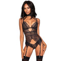 Body String Dentelle Noire Style Guêpière