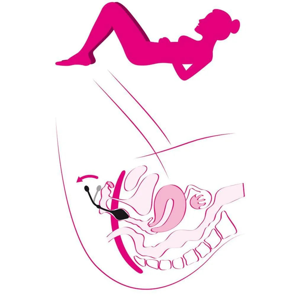 Boules de geisha multicolores, formes variées, pour rééducation périnéale post-accouchement, avec livret d'exercices.