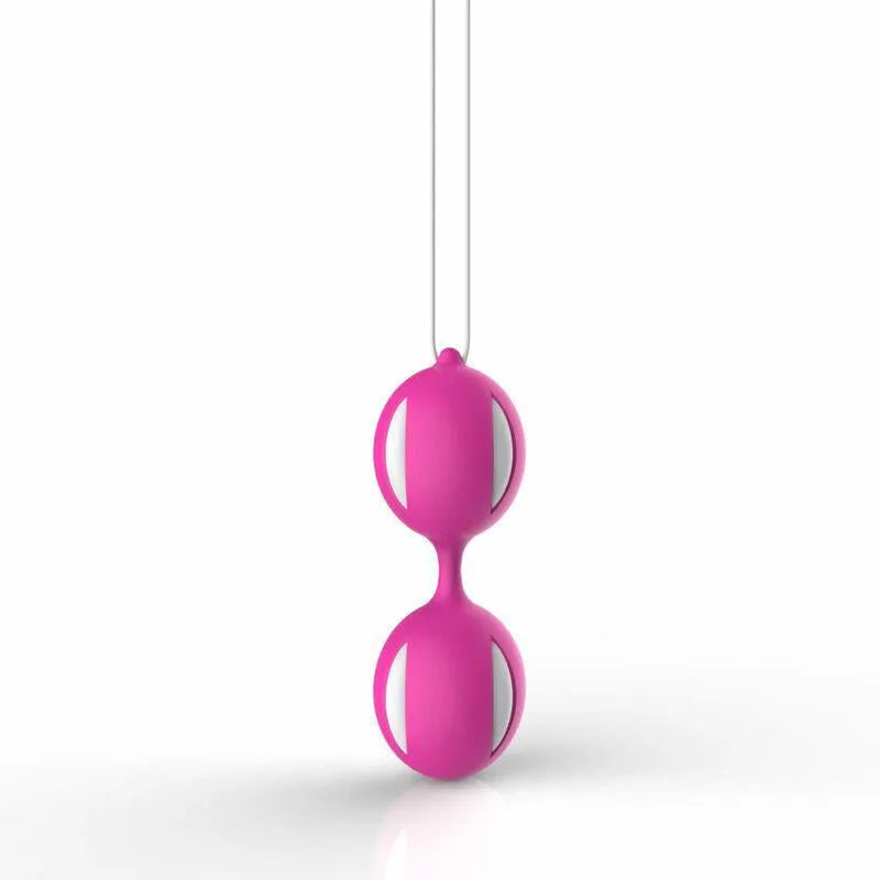 Boules Geisha Ohmama roses en silicone antiallergique, forme ergonomique, pour renforcement du plancher pelvien.