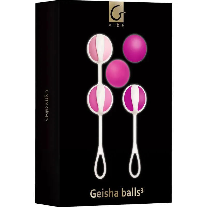 Boules de Geisha en silicone médical rose et violet, avec poids interchangeables pour exercices de Kegel.