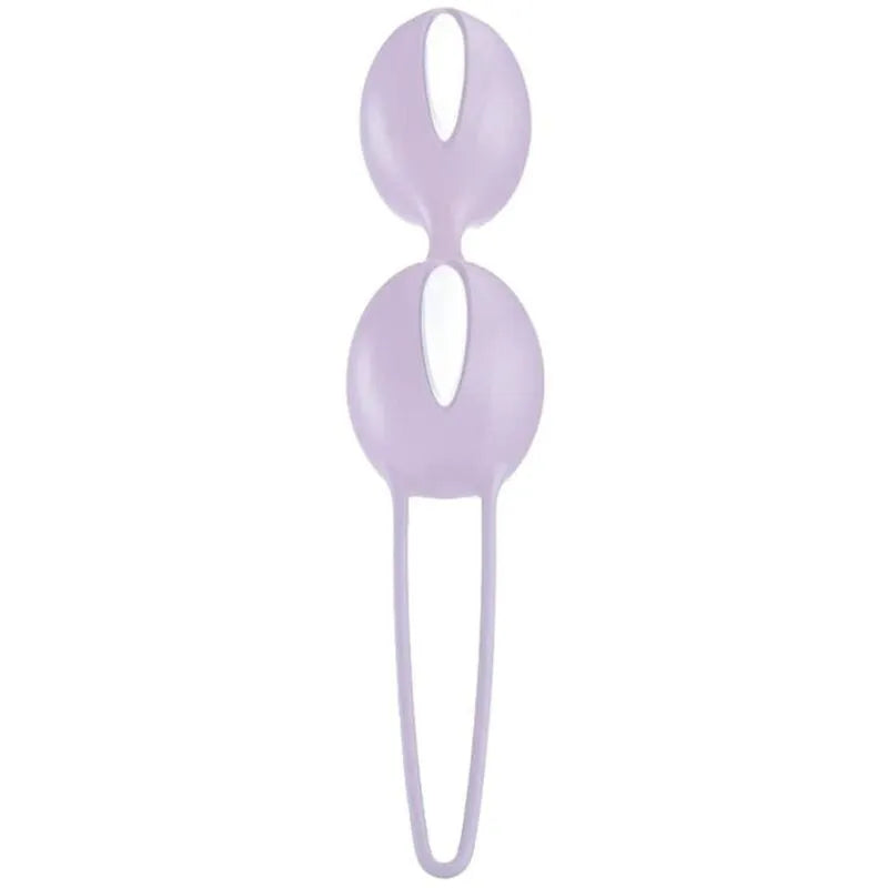 Boules de geisha en silicone violet pour experts, forme ergonomique, stimulation discrète, renforcement du plancher pelvien.