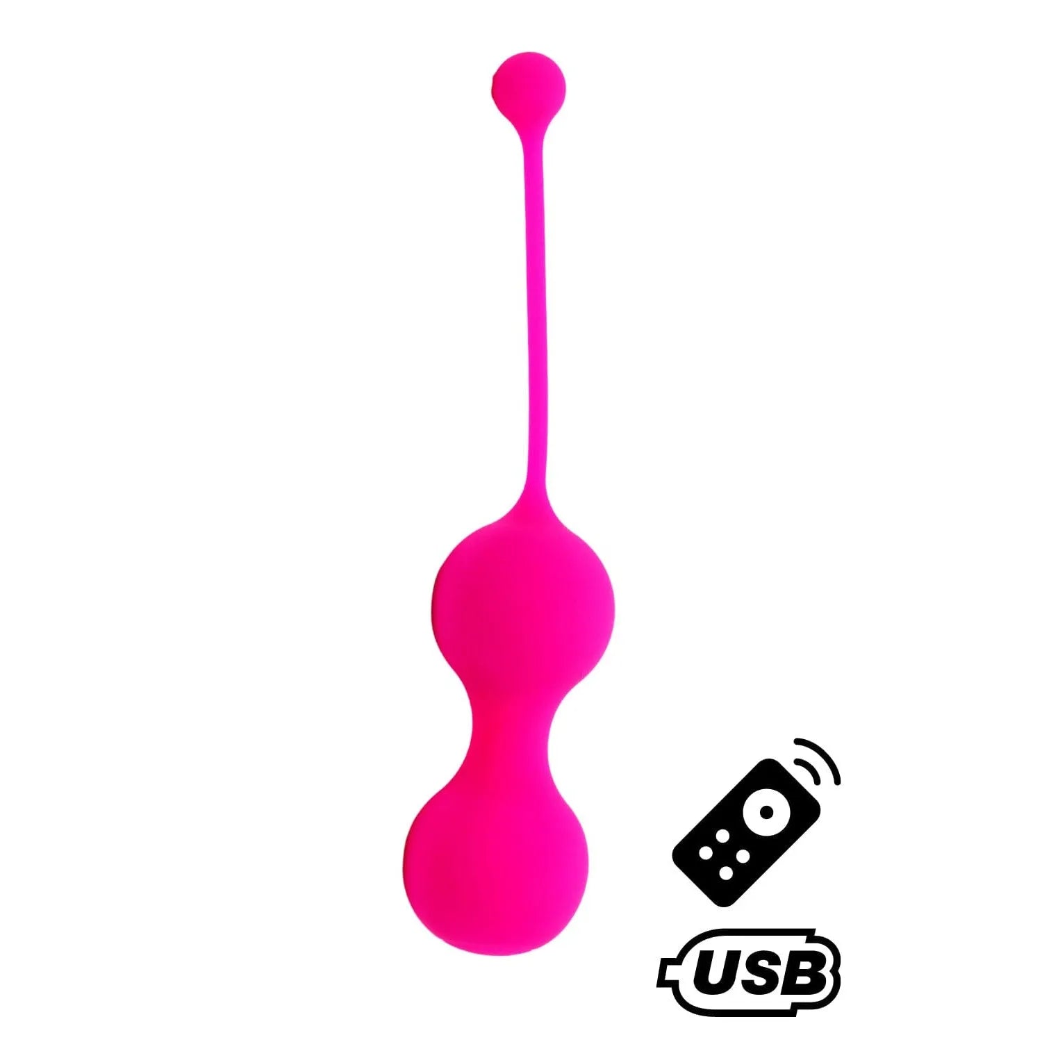 Boules De Geisha Vibrantes Silicone Rose Avec Télécommande