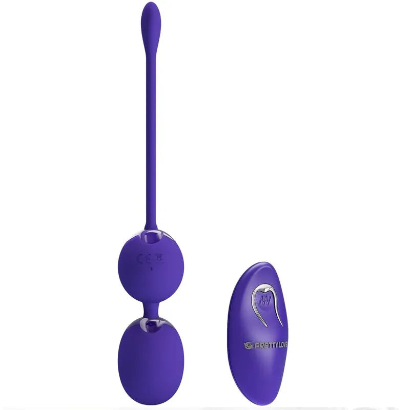 Boules de Geisha violettes vibrantes avec télécommande, silicone médical, 12 modes, renforcement pelvien, stimulation vagi...