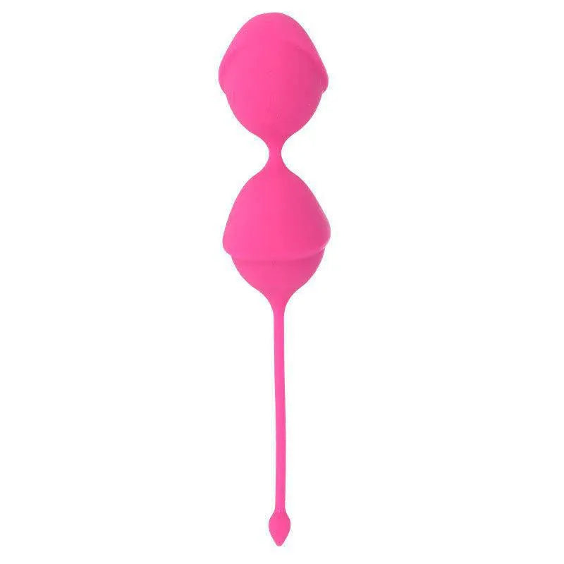 Boules de Kegel roses en silicone médical avec cordon, pour renforcer le plancher pelvien et prévenir les pertes urinaires.