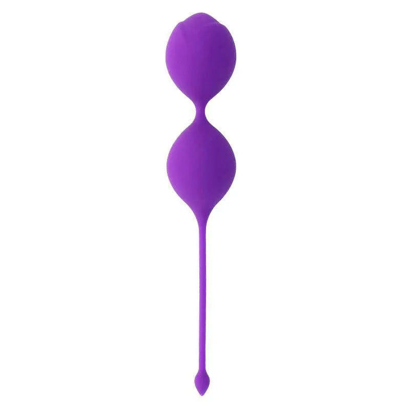 Boules de Kegel en silicone violet, forme ergonomique, pour renforcer le plancher pelvien et réduire l'incontinence.