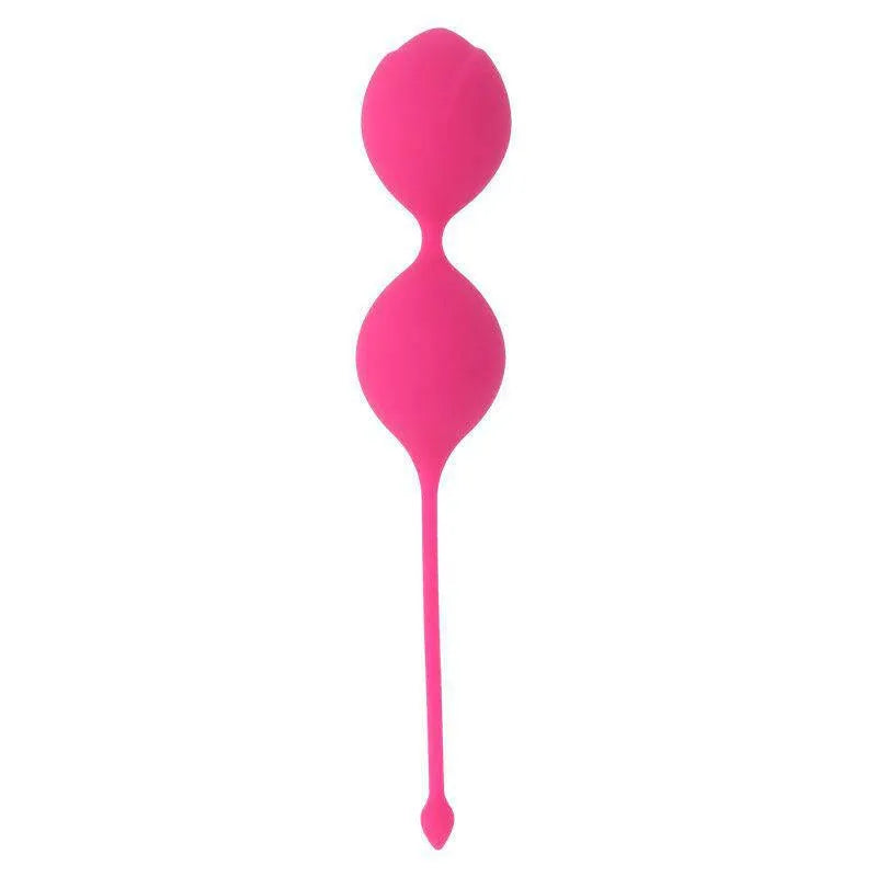 Boules de Kegel roses en silicone médical, forme ergonomique, renforcement du plancher pelvien, incontinence.
