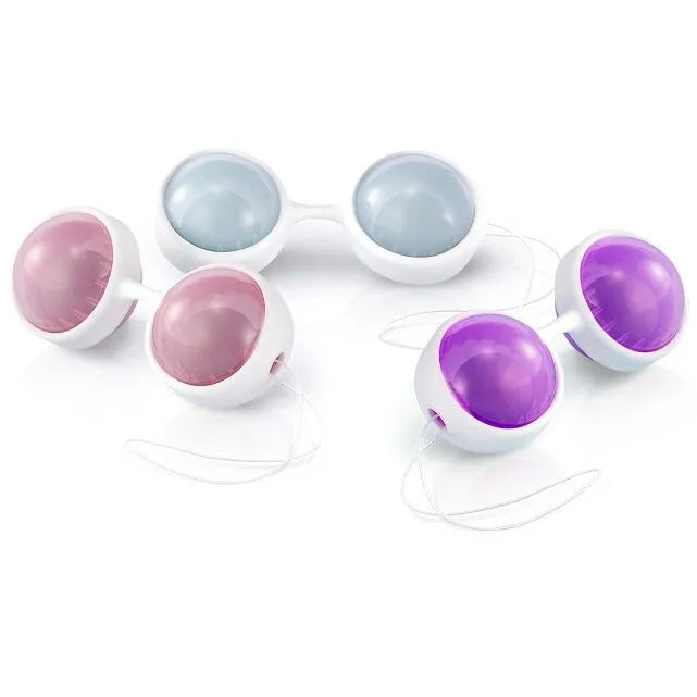 Boules vaginales LELO Beads Plus en silicone, couleurs pastel, pour exercices Kegel, tonification du plancher pelvien.