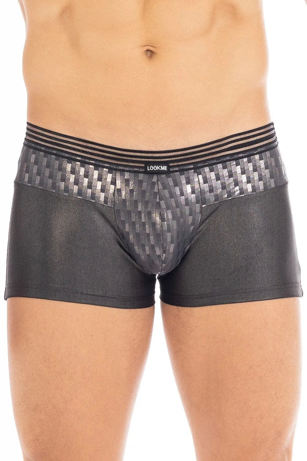 Boxer Sexy Noir Brillant Homme Lookme