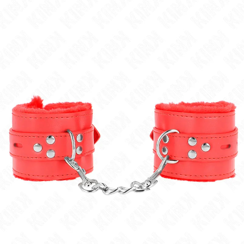 Bracelets BDSM cuir véritable luxe réglable