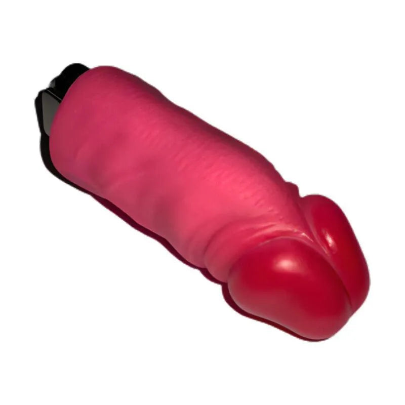 Briquet rose fuchsia en forme de pénis, accessoire humoristique pour enterrement de vie de garçon.