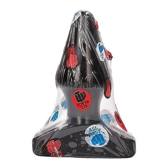 Buttplug conique noir emballé, forme progressive, idéal débutants et confirmés, matériaux hypoallergéniques.