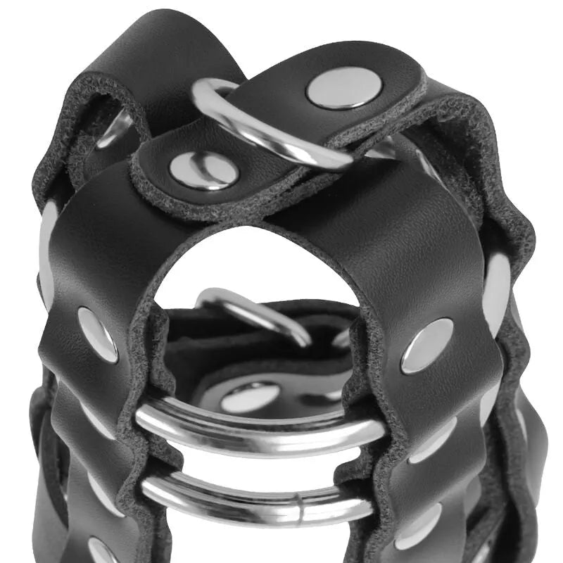 Cage De Chasteté Cuir Végétalien Hypoallergénique