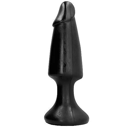 Plug anal noir en PVC pour débutants, forme réaliste, base évasée, idéal pour exploration sensorielle.