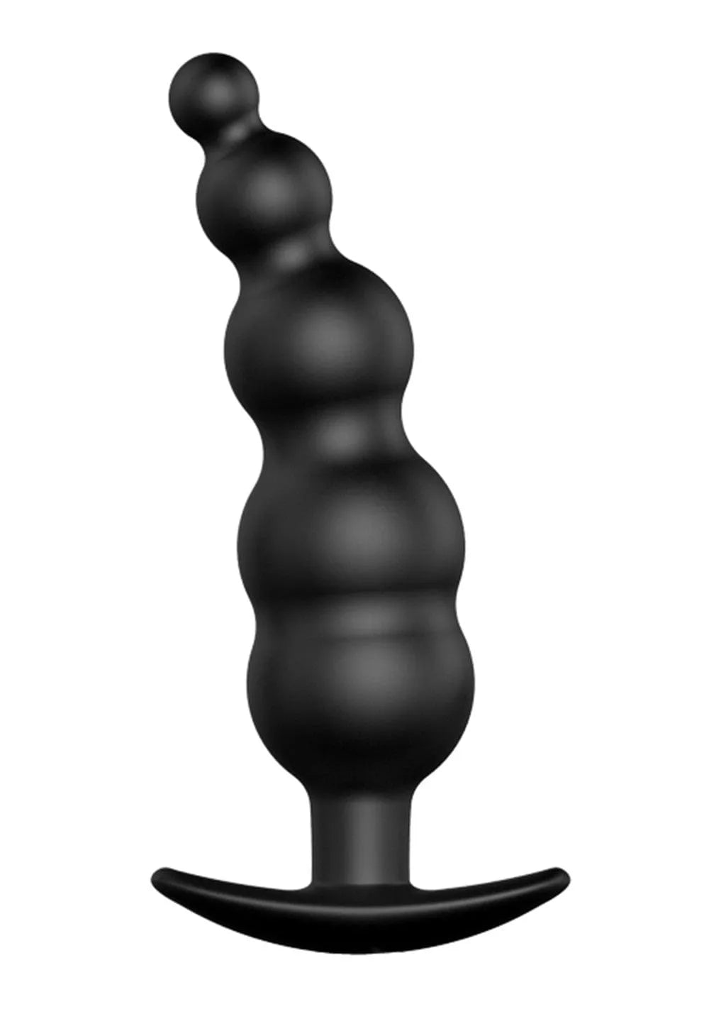 Chapelet anal noir en silicone, forme perlée pour stimulation prostate, sans phtalate, confort et sécurité garantis.