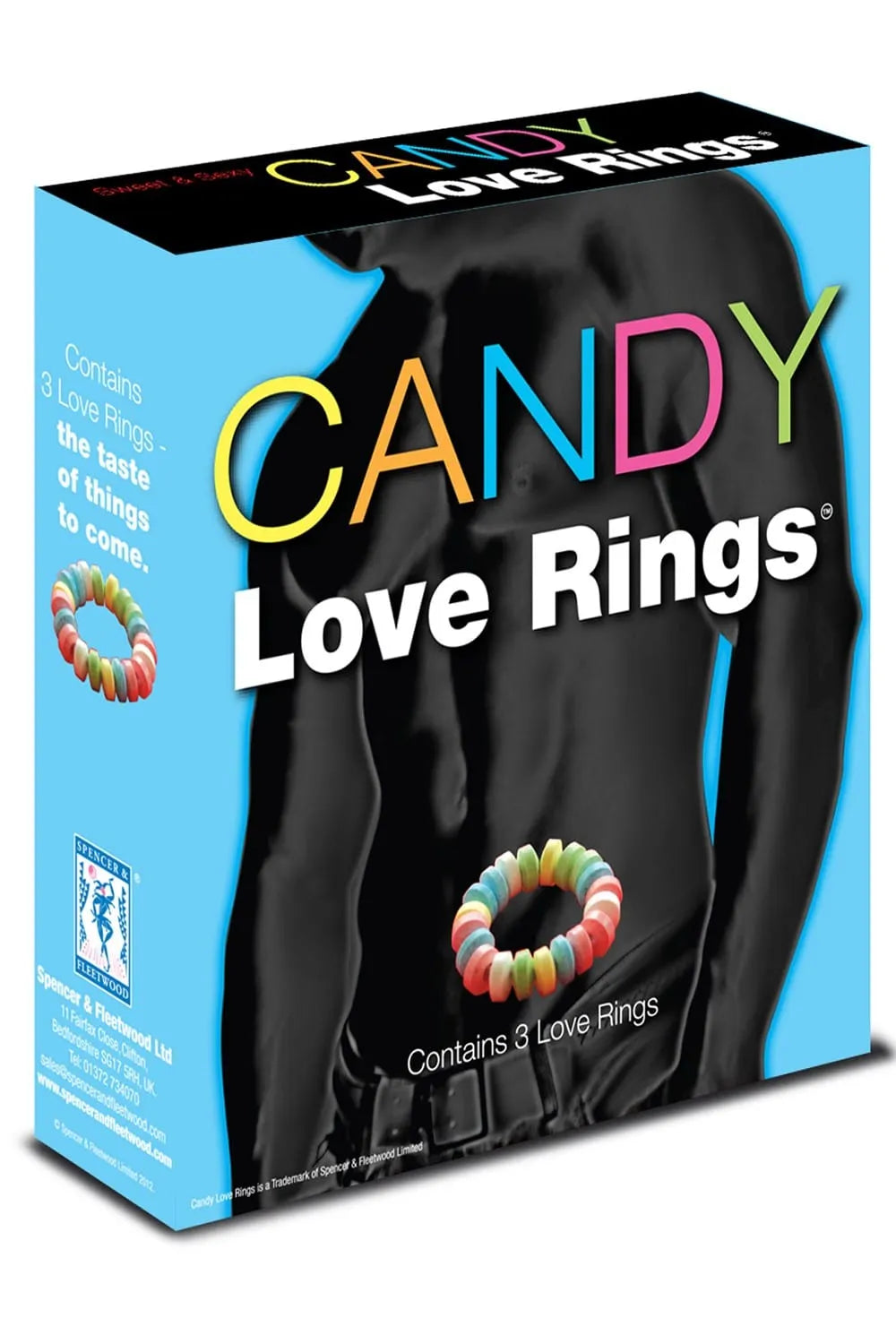 Cockring 3 anneaux Candy multicolores, extensibles, en dextrose, pour confort et performance optimisée.