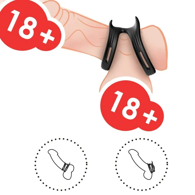 Cockring Double Étanche Silicone Ergonomique