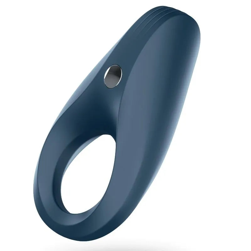 Cockring en silicone bleu, forme ergonomique, 10 vibrations, doux, ajustable, pour couples, moments intimes améliorés.