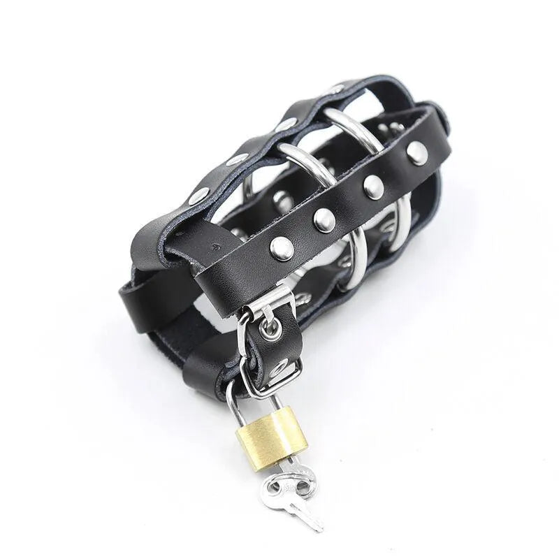 Cockring Fétiche Avec Cadenas Et Sangle Ajustable