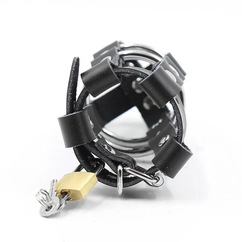 Cockring Fétiche Avec Cadenas Et Sangle Ajustable