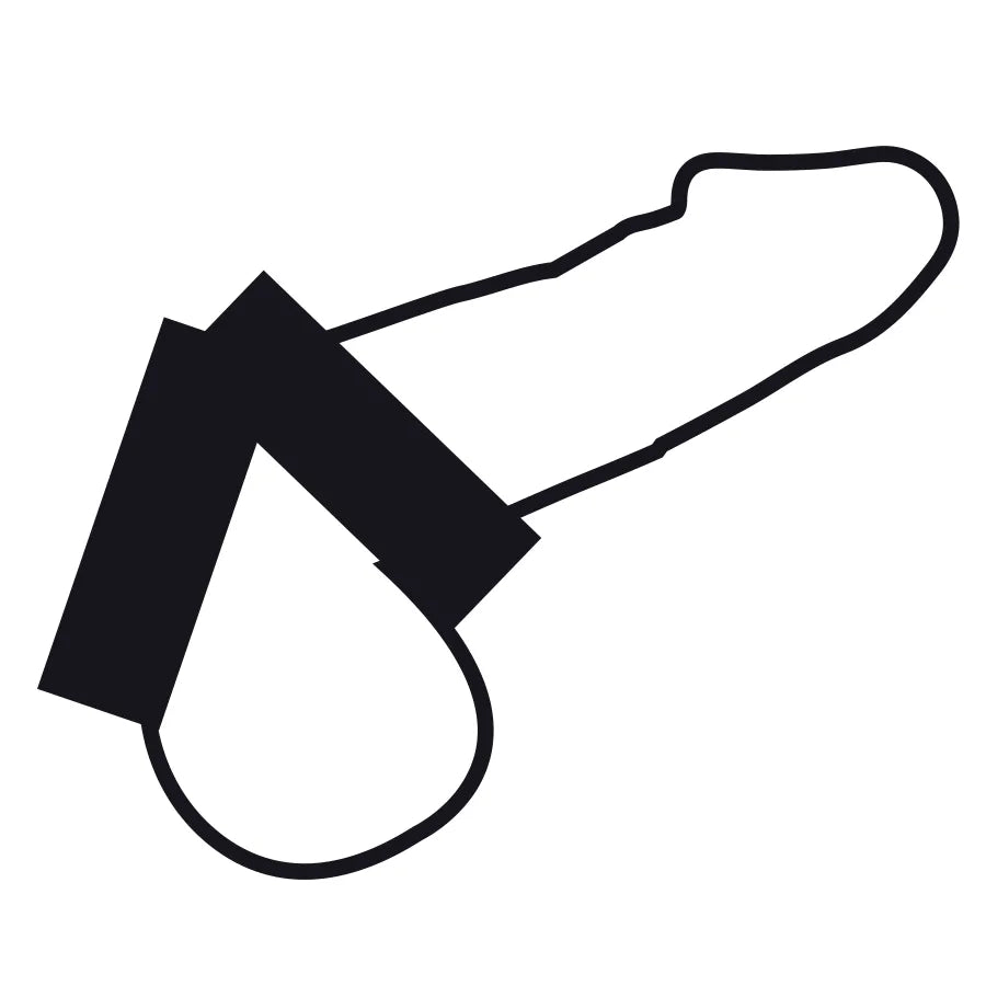Cockring en cuir et caoutchouc noir, double anneau pénien pour éjaculation retardée, ajustable et confortable.