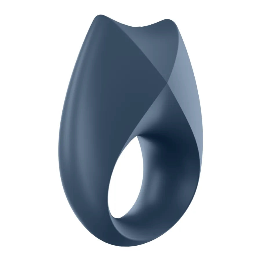 Cockring silicone bleu connecté, design ergonomique, programmable via application mobile pour vibrations personnalisées.