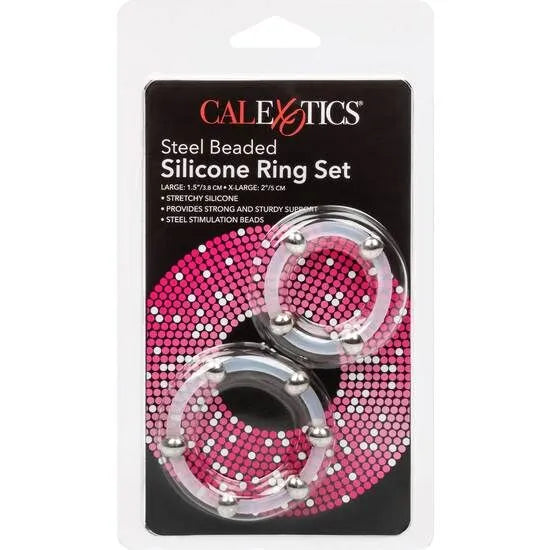 Cockring Silicone Perlé Acier Inoxydable Extensible