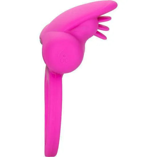 Cockring silicone rose rechargeable, design ergonomique, 7 vibrations, doux pour le corps, idéal pour intensifier le plaisir.