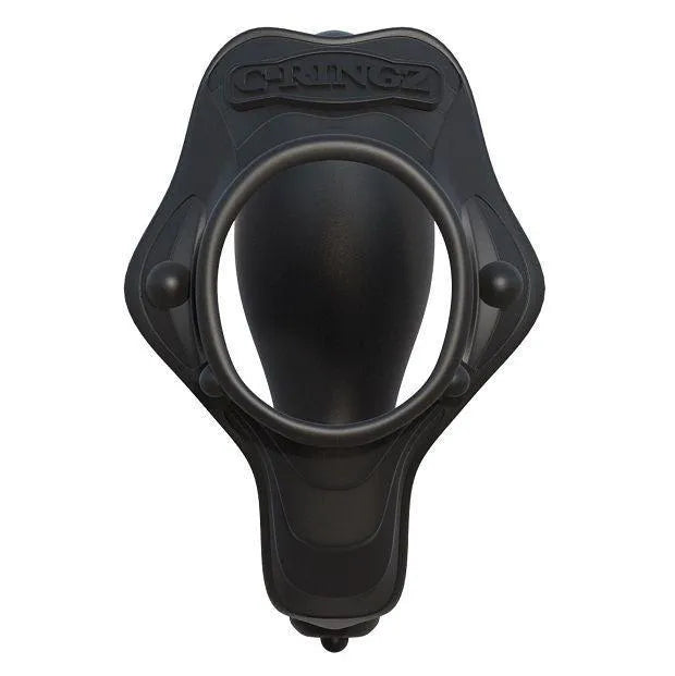 Anneau noir en silicone Elite, design ergonomique pour stimulation prostate, améliore performance masculine.