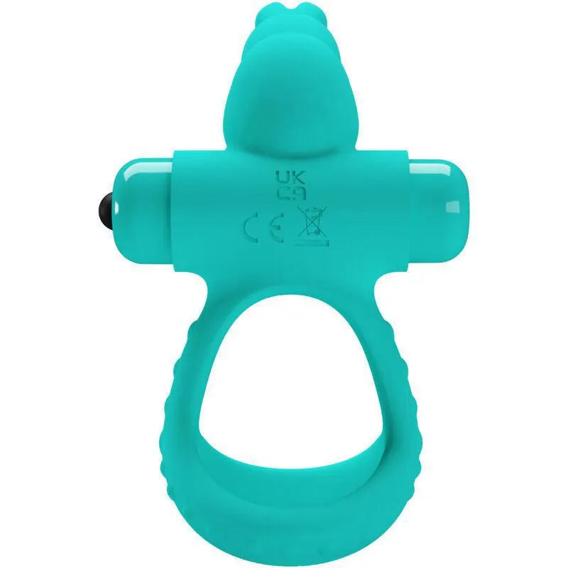 Anneau vibrant vert en silicone pour stimulation clitoridienne, design ergonomique, idéal pour intensifier les moments int...