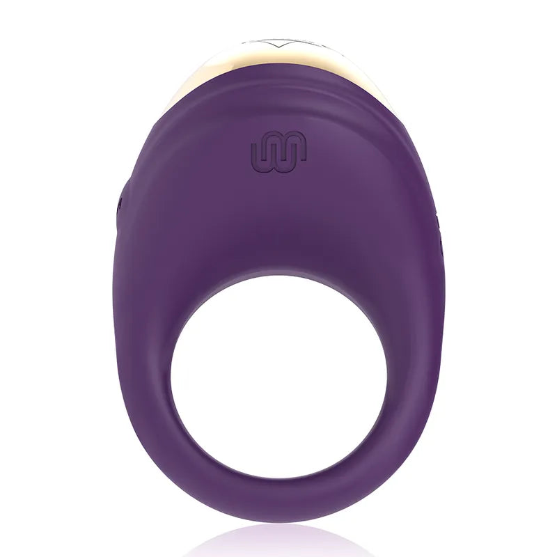 Cockring vibrant violet Luxe avec technologie Watchme, design ergonomique, stimulation clitoridienne et pénienne.