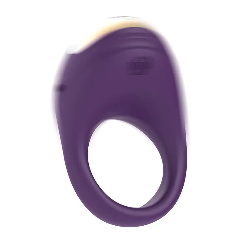 Cockring vibrant luxe violet, design ergonomique, technologie Watchme, stimulation clitoridienne et pénienne.