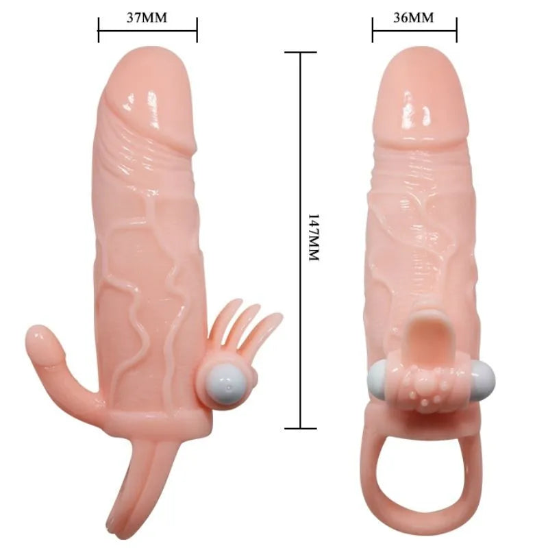 Cockring Vibrant Réaliste Avec Stimulateur Anal