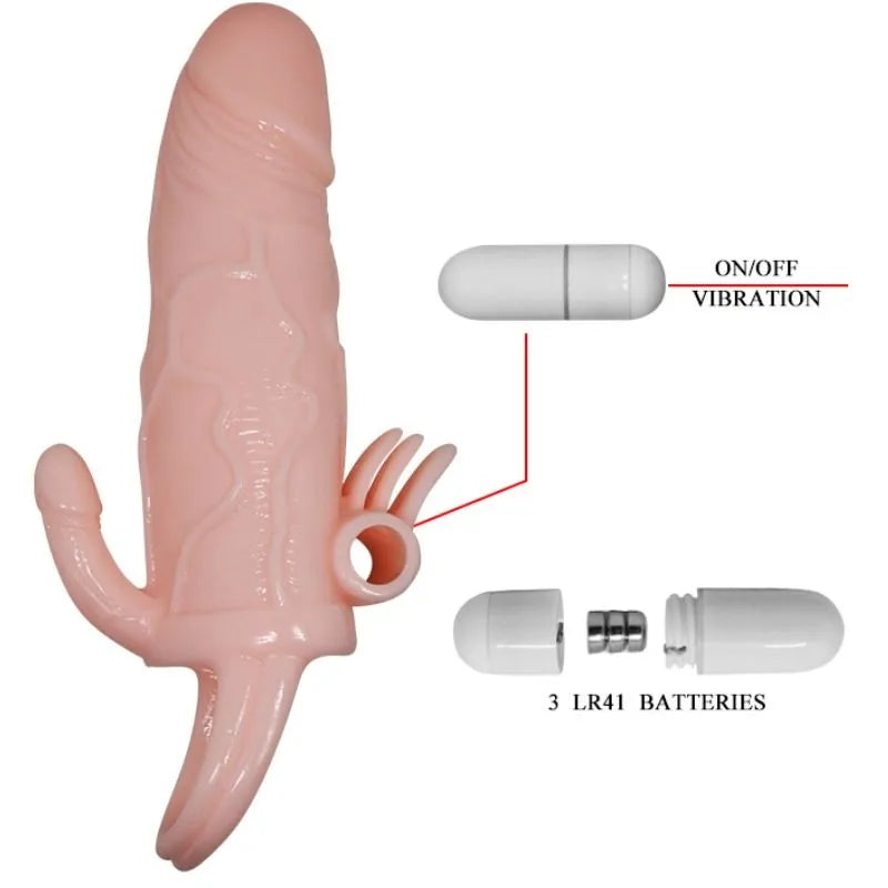 Cockring Vibrant Réaliste Avec Stimulateur Anal
