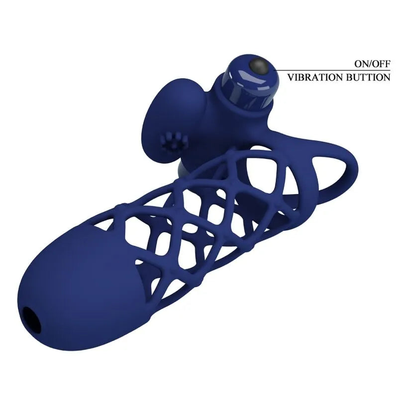 Cockring Vibrant Silicone Bleu 10 Fonctions
