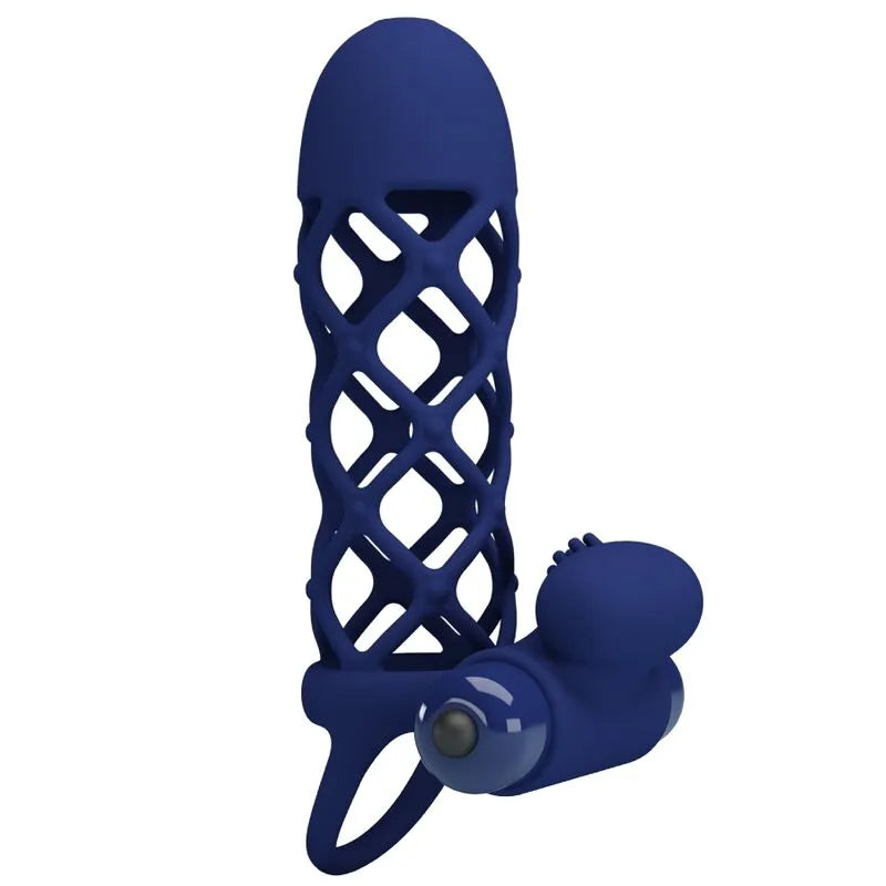 Cockring Vibrant Silicone Bleu 10 Fonctions