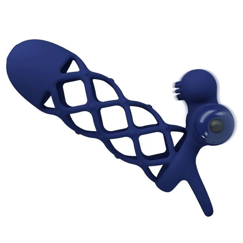 Cockring Vibrant Silicone Bleu 10 Fonctions
