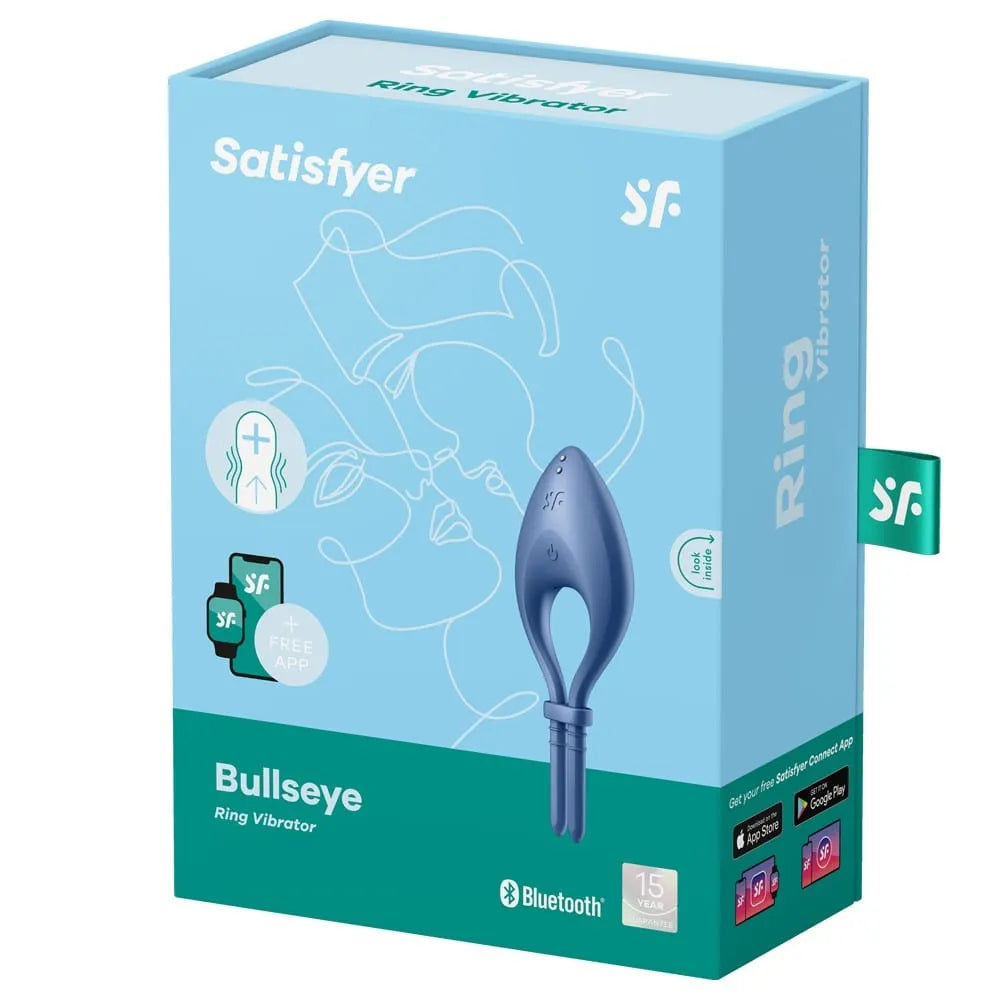 Cockring Vibrant Silicone Bleu Connecté Satisfyer