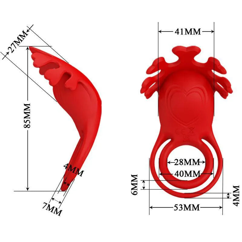 Cockring Vibrant Silicone Rechargeable Rouge