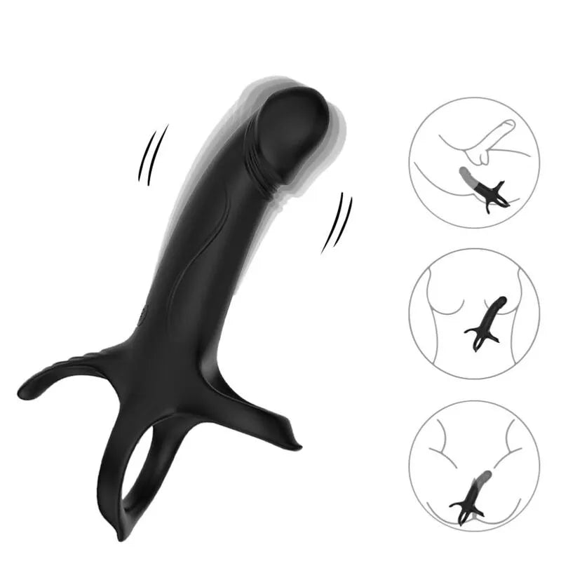 Cockring Vibrant Silicone Étanche Rechargeable