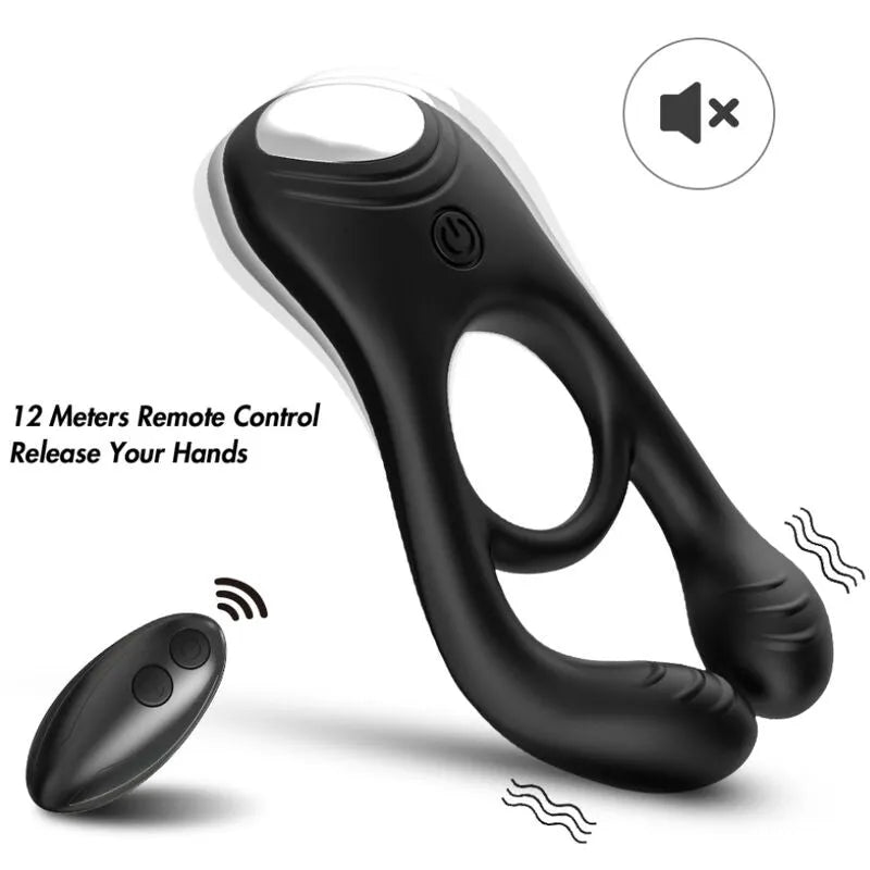 Cockring Vibrant Étanche En Silicone Médical