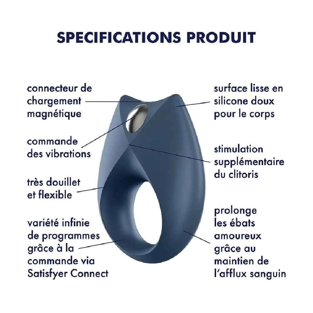 Coffret Sex Toys avec vibromasseur bleu, anneau pénien et vibromasseur culotte, silicone doux, compatible Satisfyer App.