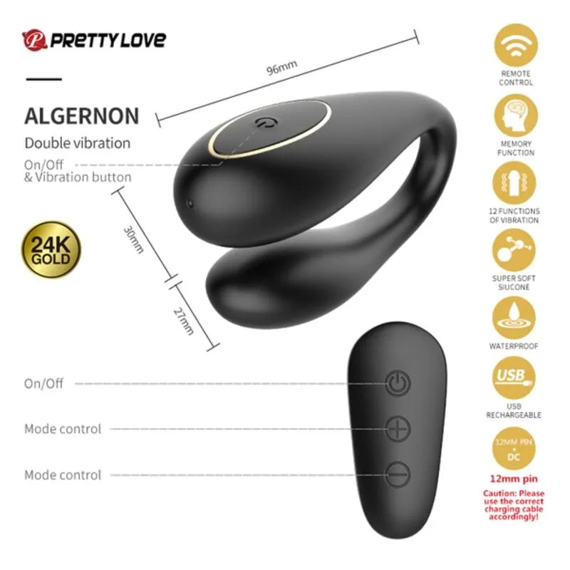 Coffret Sextoys Luxe Pretty Love, silicone noir, détails or 18 carats, 12 pièces, design élégant et raffiné.