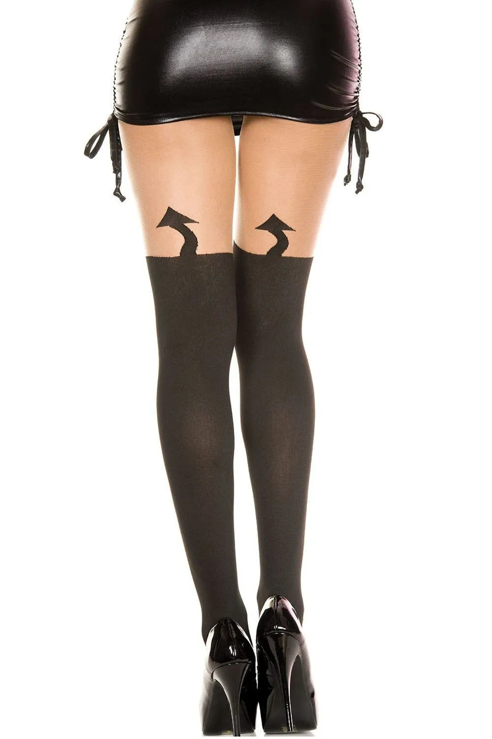Collant Fantaisie Noir Opaque Sexy Diable
